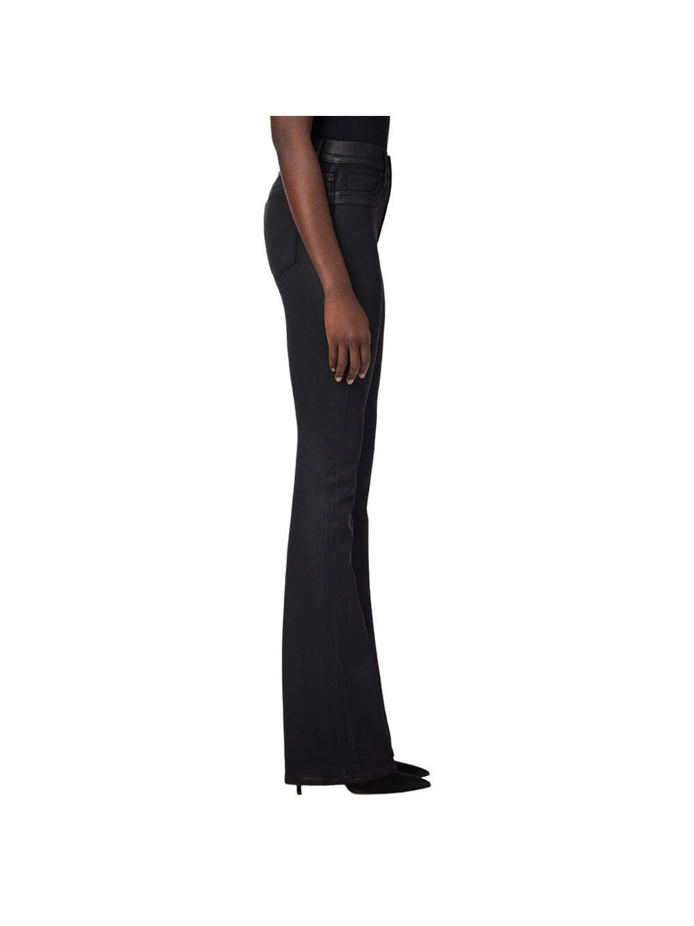 NWT $225 Hudson Barbara High-Rise Bootcut Jean Noir Coated 34.5” Inseam (Tall) - Picture 2 of 16